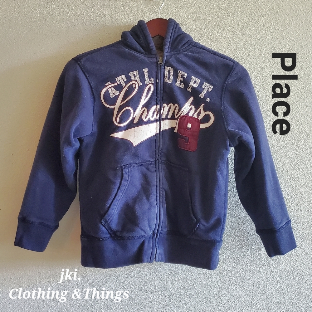 Place Boys Hoodie Jacket Winter Coat "Athl. Dept. Champs"